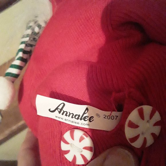 Annalee Santa Cloth Doll, Santa PJs wearing Reindeer...